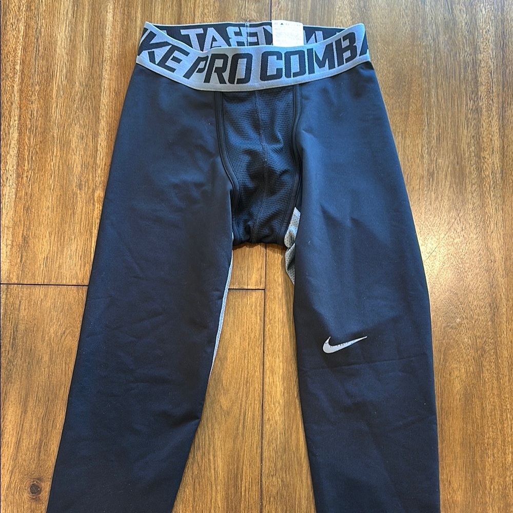Nike Pro Combat Black and Gray Leggings